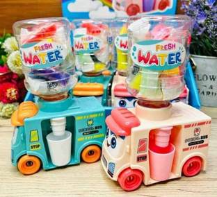 Sawkirp darshraj Mini Bus Water Dispenser with 10 Cotton Clay School Bus car Toy with Clay
