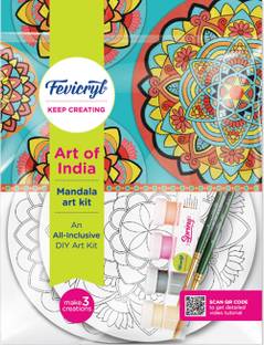 Fevicryl DIY Art of India Mandala kit, Gift for Artists, Students, Children