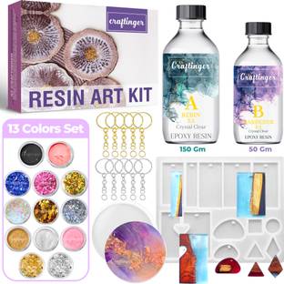 Craftinger Resin Keychain Making Kit With Epoxy Moulds And More
