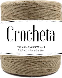 Crocheta Natural 2 Ply 500 m Jute Rope Twine Rope String Thread for Craft Decoration.