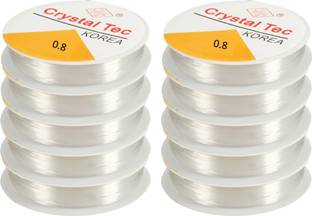 Weariton 0.8 mm Elastic Rope Cord String for Bracelet / Jewellery Making (10 Rolls)
