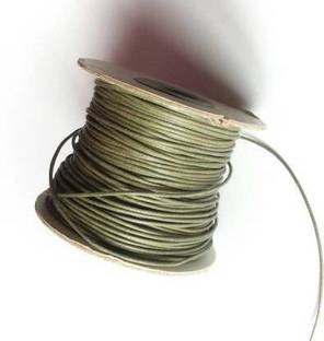 Sharum Crafts Military green cotton wax cord 1MM-100MTR