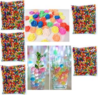 Waaome ( 5000 PCS Water Crystal growing ball + 10 PCS Growing Rose Flower))(G43)))