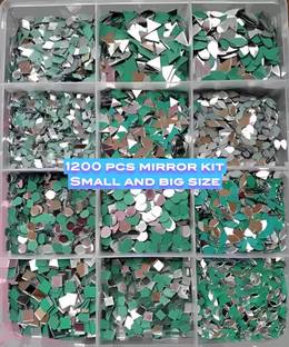 BDRMKH 12 Shape Mirror Craft KIT with UNIQDESIGN Total 1200 PCS Each Shape 100 PCS.