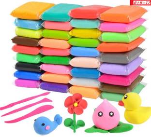 Shopex Colourful Clay Non-Toxic Modeling Air Dry Bouncing Clay with Tools (6 Pcs)