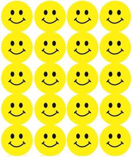 imtion Emoji ( Smile Stickers 350 pcs ) Smiley face self-Adhesive Paper Label for School Teacher Rewards Kids Yellow Color Smiley Sticker "
