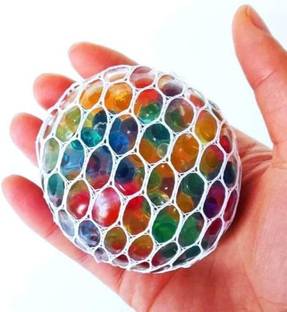 Waaome ® (1/PCS) Mesh Squishy Stress Relief Ball, Non-Toxic Rubber Sensory Ball (A714)