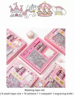 Just craft Decorative Masking Washi Tapes Scrapbook Planners Unicorn Stationary For Kids