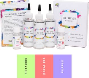 KADAM Tie Dye Kit #16 Blush with Face Mask, Dye Activator and Color Fixative Included, Cold Fabric Dyeing