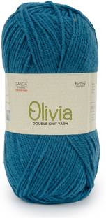 GANGA Olivia Hand Knitting and Crochet yarn (Aegean Blue) (200gms)