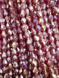 UniKart Drop Shape Maroon Crystal Beads 110pcs For Art & Craft Work 6x8mm