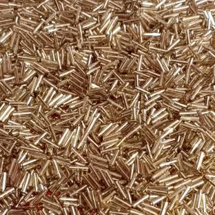 Dulhan Plaza Golden Tube Bugle pipe salli beads for embroidery art craft jewellery macking