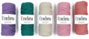 Crocheta 3Ply Twisted Macrame 10M 4mm Each Color Cotton Cord Thread for Macrame Combo Set
