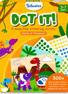 Skillmatics Art Activity - Dot It Dinosaurs, No Mess Sticker Art for Kids Ages 3, 4, 5, 6, 7