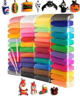 ELEXN Low Price Colourful Magic Air Dry Non-Toxic Modeling Bouncing Clay with Tools