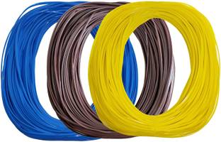 Sky Quality Plastic Koodai Wire Chair BasketVases packOf3 (L yellow D Blue D brown)