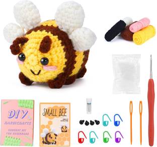 HASTHIP Beginner Crochet Bee Kit with Quality Materials Video Tutorials DIY Gift