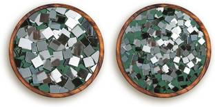 Brinda Ventures Square Shape Mirrors for Craft Work-Mud Art, Lippan Art, Mandala Art