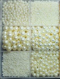 Nihaal 6 Size pearls beads for jwellery makeing ( 3 to 12 mm size 3000 pieces)