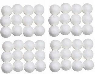 First Click 24 Pcs Art And Craft Styrofoam Bolls 1.5 Inch (4 cm) 24 pc