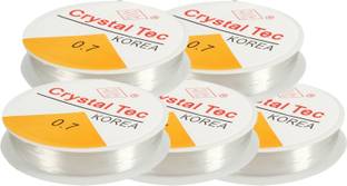 Weariton 0.7 mm Elastic Rope Cord String for Bracelet / Jewellery Making (5 Rolls)