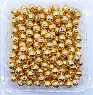 SK ART GALLERY Best quality 10mm golden moti,Jewellery making 10mm golden moti(100pcs)