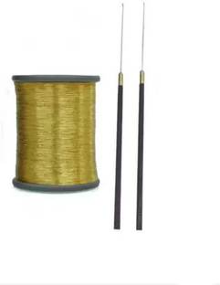 manrish Zari Thread With Aari Needles for Hand Embroidery/DIY-Crafts