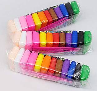 KRASHTIC Cool Bouncing Clay For Playing & Making Clay Toys Pack of 12 For Kids