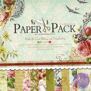 ASIAN HOBBY CRAFTS Paper Pack 12" x12" : 24 patterned papers (PS016)