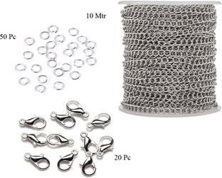 Crafts Haveli DIY Art Combo of Link Extension Necklace Anchor Chain & Jump Ring For Jewelry
