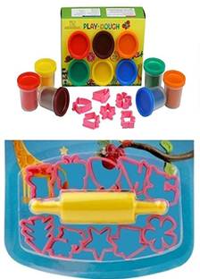 anjanaware Kids Play Dough Modelling clay with tool set pcs and Moulds