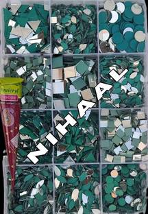 Nihaal 12 Different mirror kit for Craft ( 1200 pcs 100 pcs per shape)