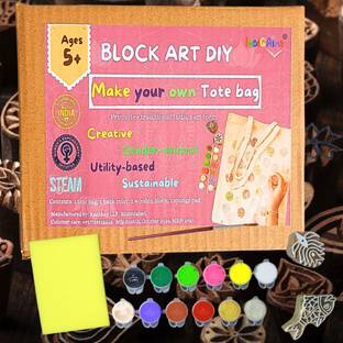 indigaims Block art DIY kit_Create your own tote bag