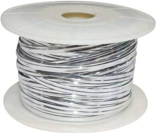 Stylewell (4mm X 100 Mtr) Silver Metallic Twist & Tie Ribbon Wire for Diy Crafts Projects