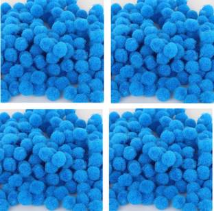 MOREL POMPOM BALLS (20 MM) FOR TORAN MAKING, ART & CRAFT, DECORATION(200PC,DARK BLUE)