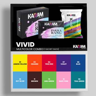 KADAM # 2 Vivid, 10 Shades Multicolor Fabric Dyes