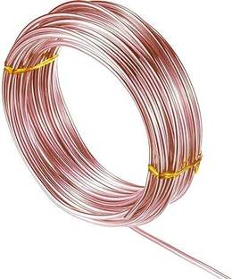 Beadsnfashion Copper Plated Aluminium Wire, Art and Craft Colourful Wire for Jewellery Making, Flower Decoration and Floral Arrangement 10 Mtrs, Size 1.50 mm(15 Gauge)
