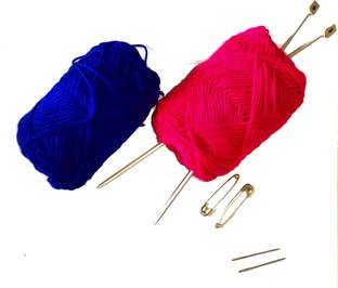 KHUSHA CREATIONS Wool Ball Hand Knitting Yarn Kit with Knitting