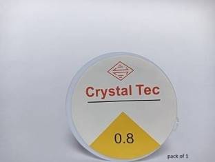 PriyaBeads Stretchy Elastic Cord Clear Round for Beading Jewellery Making 0.8mm Pack-3