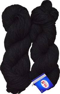 M.G Enterprise Knitting Yarn Martina Wool, Crave Wool Black 200 gm Best Used with Knitting Needles, Crave Wool Crochet Needles Wool Yarn for Knitting.