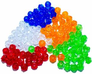 CHL ROAR MULTI COLOUR MATKI SHAPED PLASTIC BEADS SET OF 150
