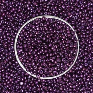 Embroiderymaterial Dark Purple 10/0 Beads for Embroidery, Craft & Jewellery Making (100 gm)