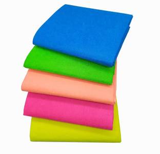 PRANSUNITA Neon Shades Felt Fabric Sheets Stiff (Hard),Size 22” x 18 Inch – 5 Colors