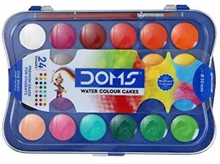 DOMS Water Colour Cake 24 Shades one brush
