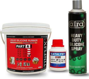 TINFLIX TLS-225 Liquid Silicone Rubber (Qty- 1.05kg) & Mould Release Spray (Combo Pack)