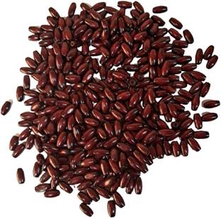 Q1 Beads 350 Pcs. 15x7 mm Maroon Color Small Hole Wooden Beads for Craft(2 mm Hole)