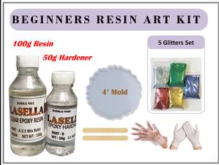 Lasella Resin Art Kit All in One Set SiliconeMould Epoxy DIY Casting Tools for Beginners Resin Art Medium