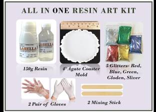 Lasella Lasella Beginners Epoxy Resin Art Kit, Smooth Finish,Easy to Use, Self-Leveling Resin Art Medium