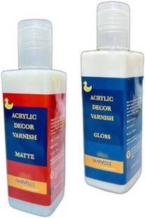 Marvelle Acrylic Decor Varnish Matte & Gloss (100ml each) Matte Varnish