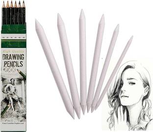 mixale High Quality Drawing Pencil With Paper Blending Stumps